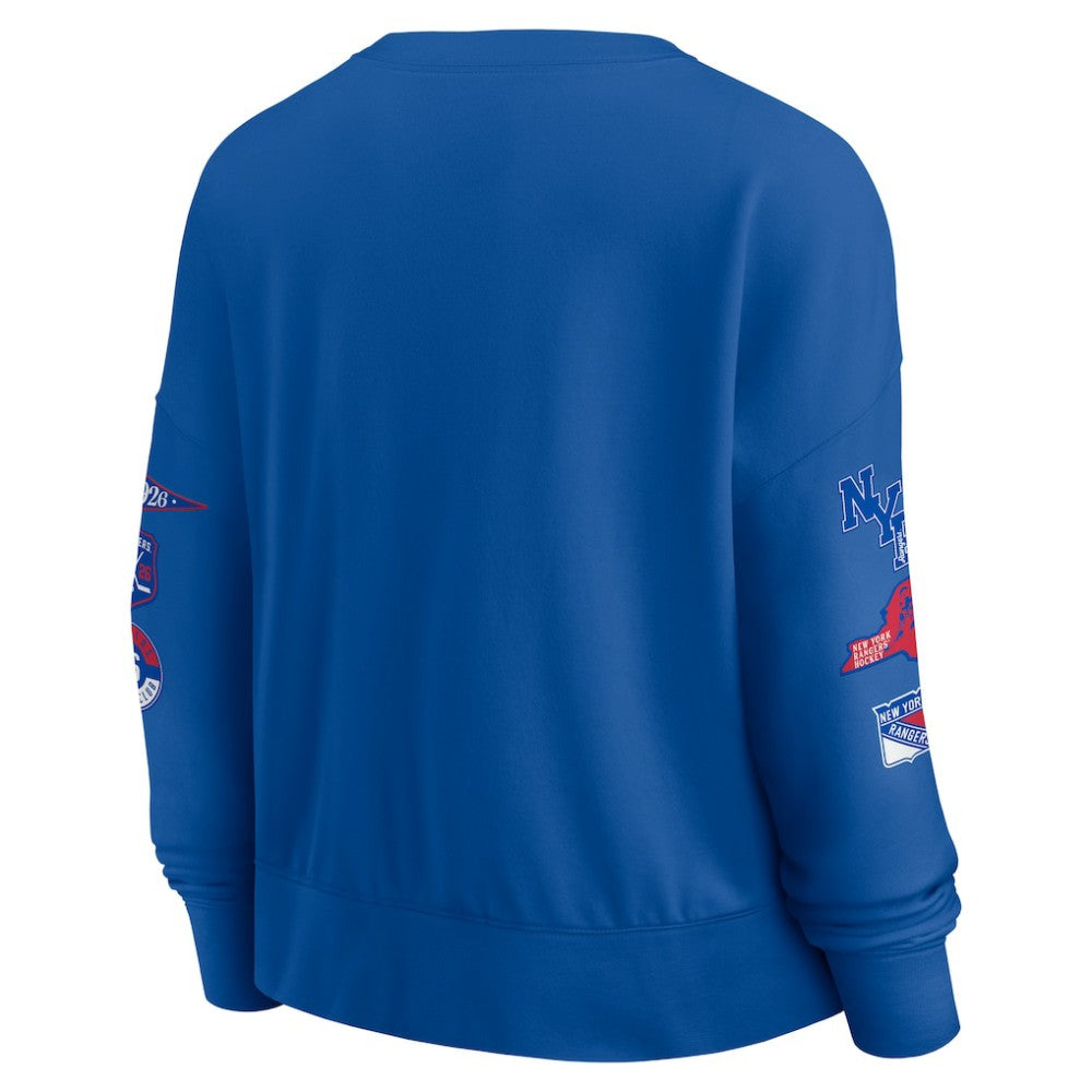 New York Rangers Fanatics Women's Go Team Pullover Sweatshirt - Blue | Fanatics online