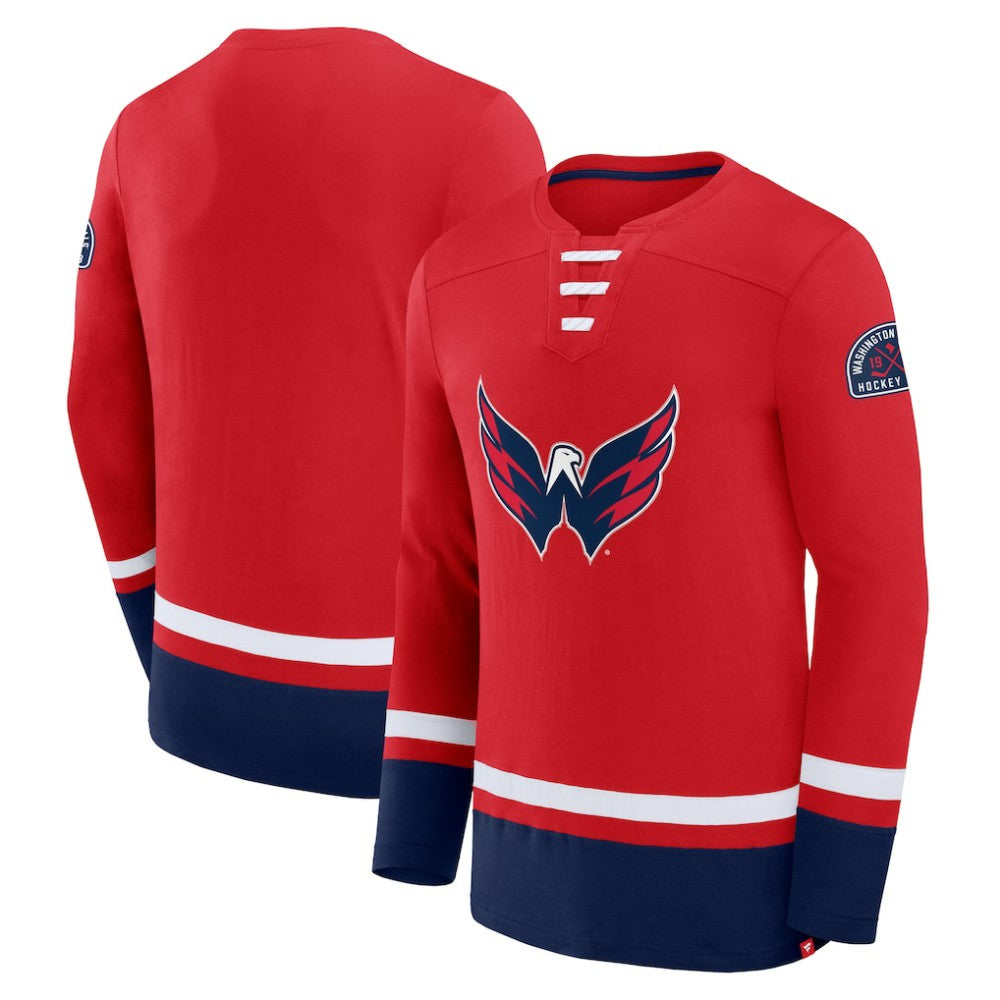 Washington Capitals Fanatics High Point Long Sleeve T-Shirt - Red | Fanatics Lifestyle