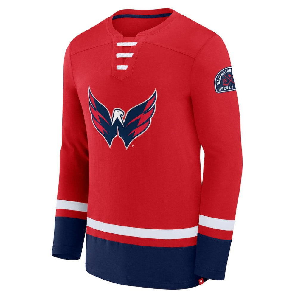 Washington Capitals Fanatics High Point Long Sleeve T-Shirt - Red | Fanatics Lifestyle