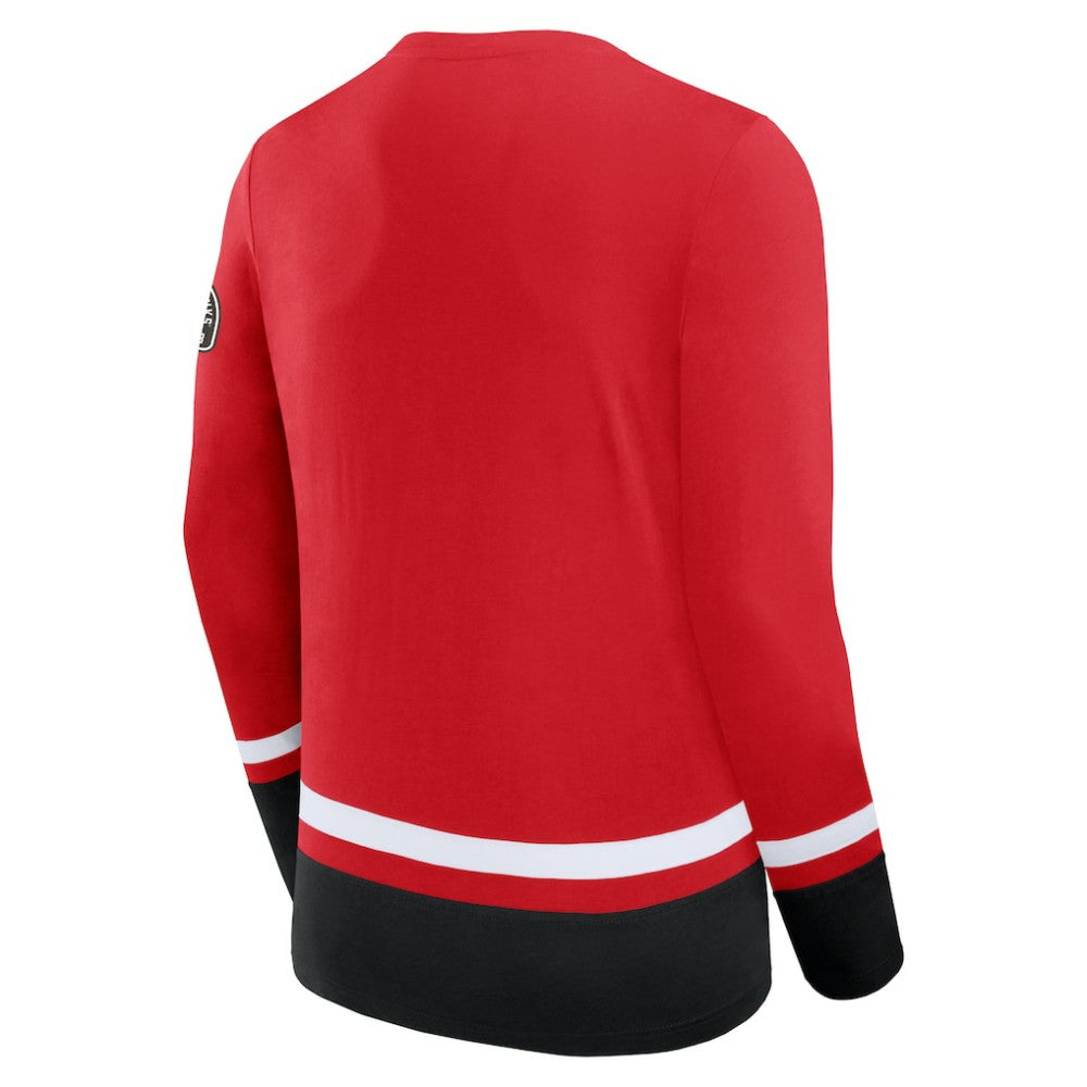 Chicago Blackhawks Fanatics High Point Long Sleeve T-Shirt - Red | Fanatics Lifestyle