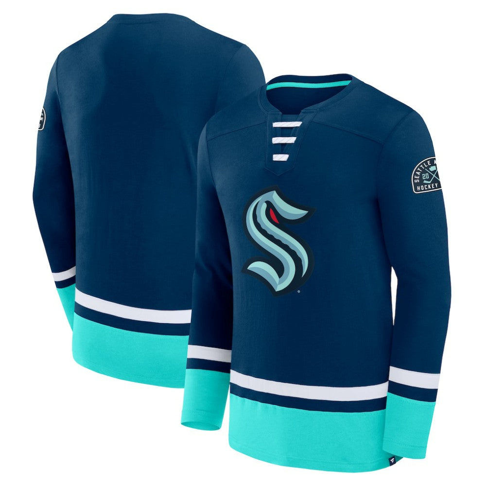 Seattle Kraken Fanatics High Point Long Sleeve T-Shirt - Deep Sea Blue | Fanatics on sale