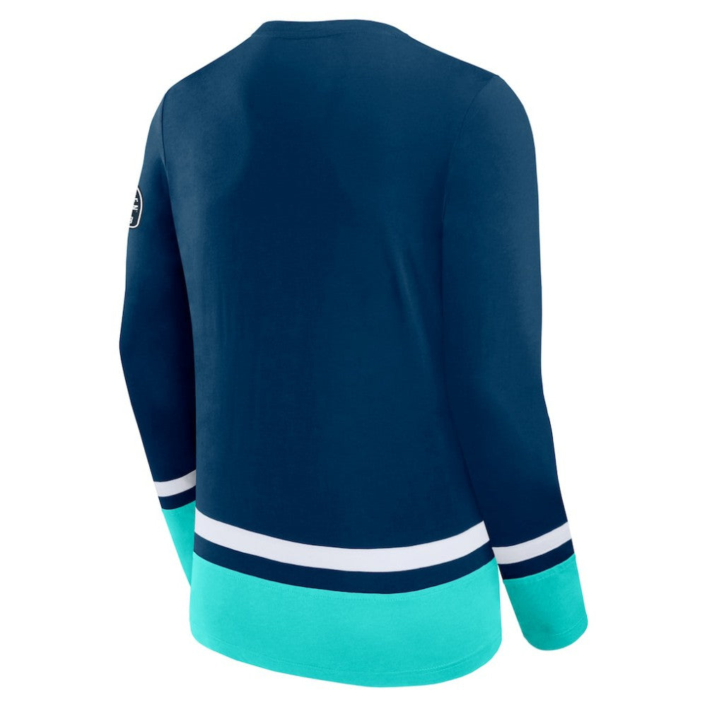 Seattle Kraken Fanatics High Point Long Sleeve T-Shirt - Deep Sea Blue | Fanatics on sale