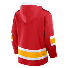 Calgary Flames Fanatics Inside Line Fleece Pullover Hoodie- Red | Fanatics near me