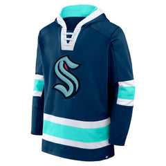 Seattle Kraken Fanatics Inside Line Fleece Pullover Hoodie- Deep Sea Blue | Fanatics Clearance