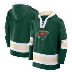 Minnesota Wild Fanatics Inside Line Fleece Pullover Hoodie- Green | Fanatics sale