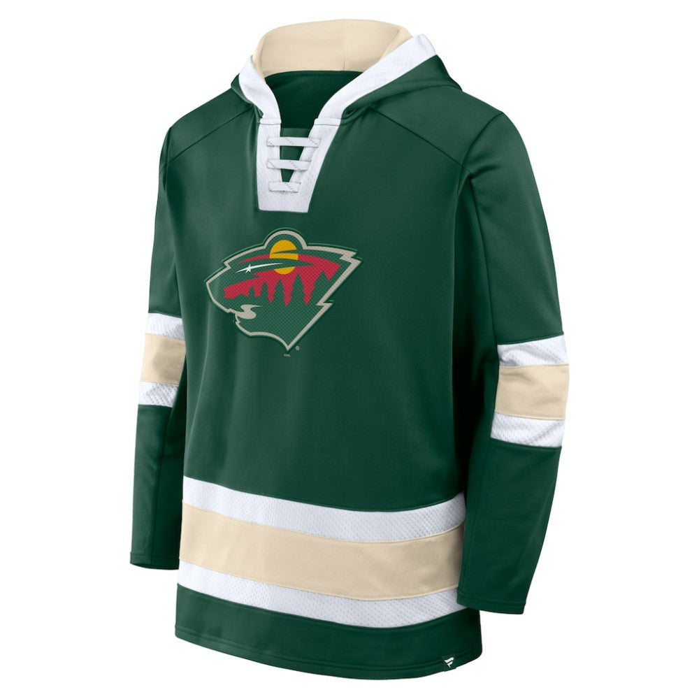 Minnesota Wild Fanatics Inside Line Fleece Pullover Hoodie- Green | Fanatics sale