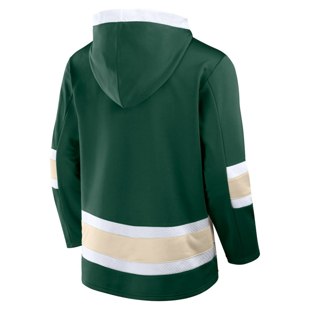 Minnesota Wild Fanatics Inside Line Fleece Pullover Hoodie- Green | Fanatics sale