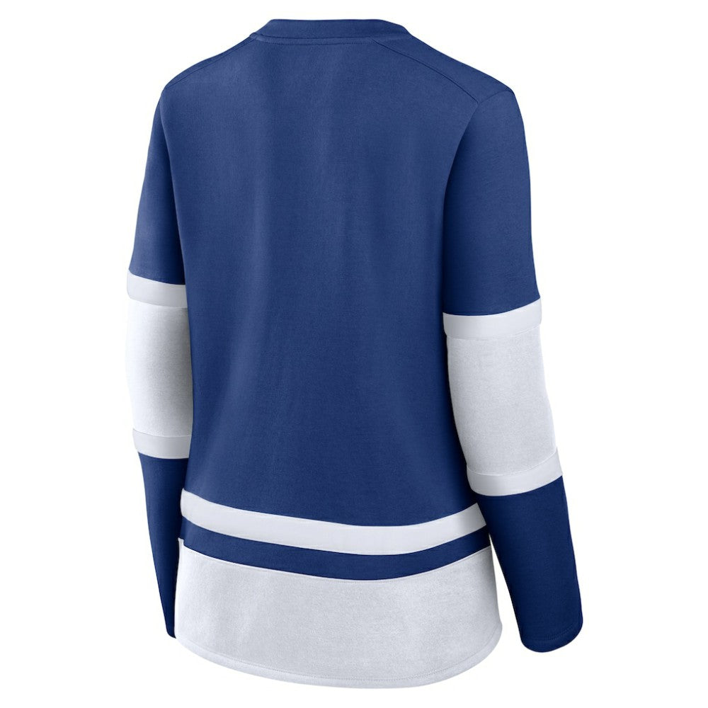 Tampa Bay Lightning Fanatics Women's Prime Time Lace-Up Long Sleeve T-Shirt - Blue | Fanatics discount