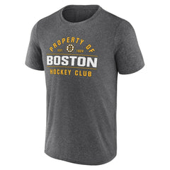 Boston Bruins Fanatics Property Of T-Shirt - Heather Charcoal | Fanatics Lifestyle