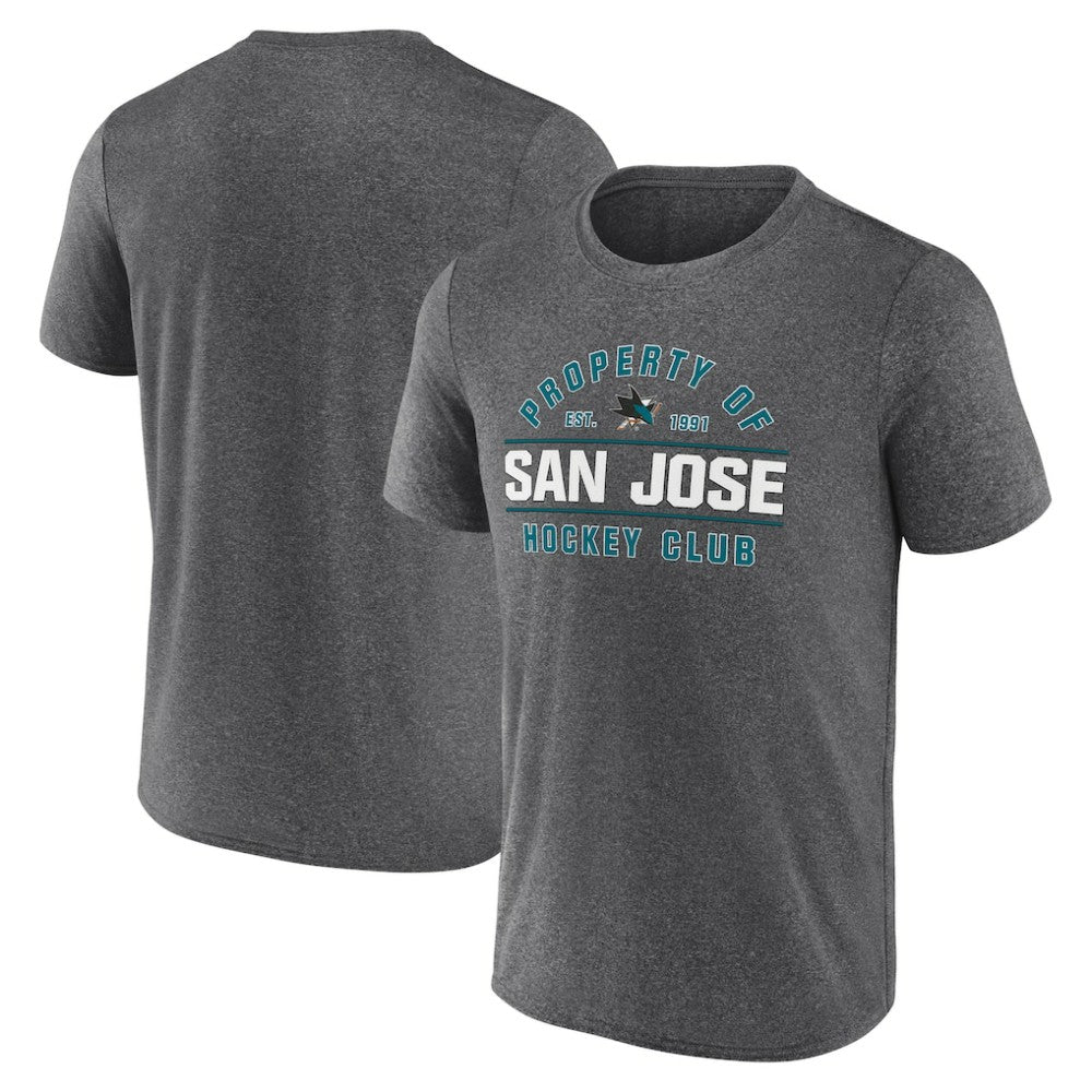 San Jose Sharks Fanatics Property Of T-Shirt - Heather Charcoal | Fanatics sale