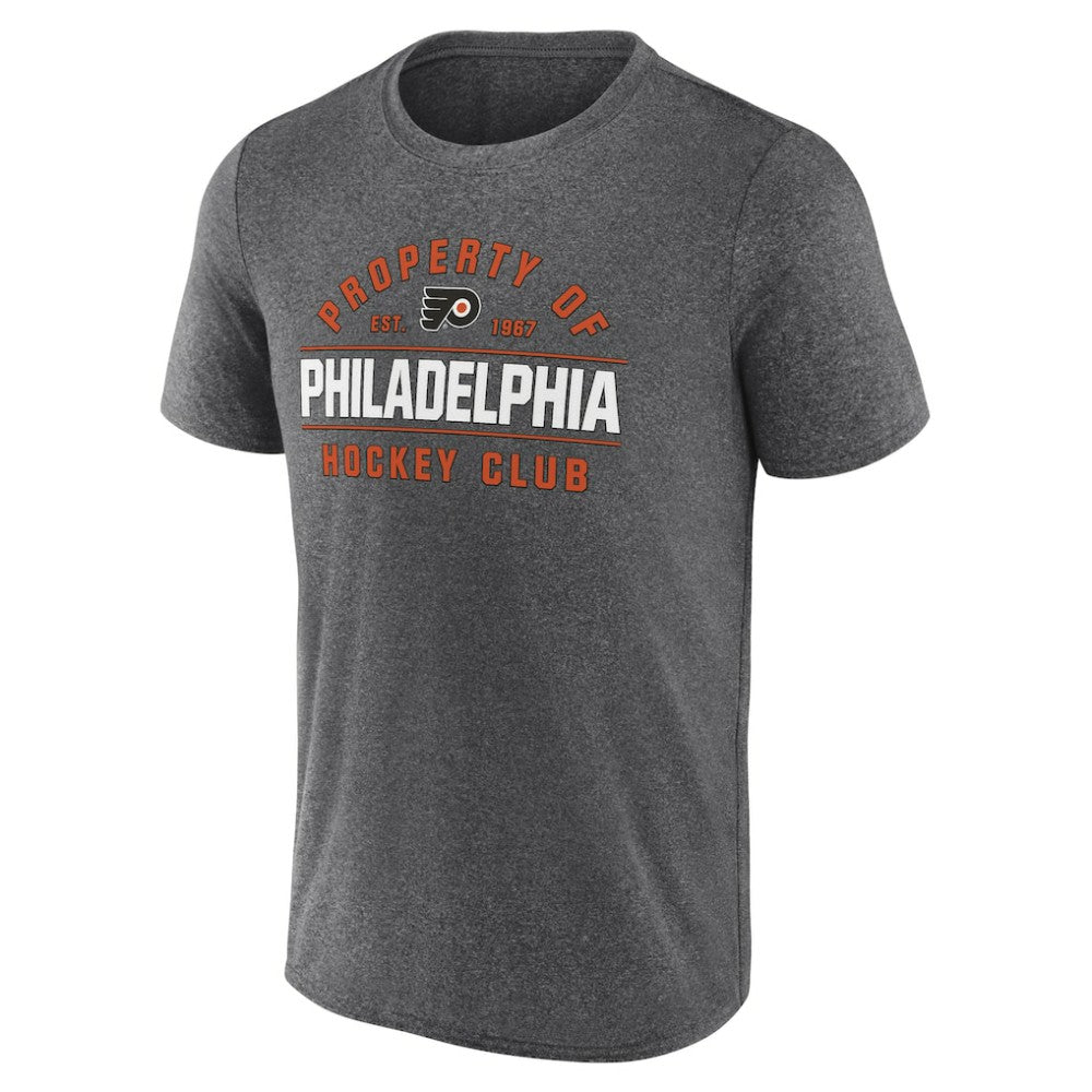 Philadelphia Flyers Fanatics Property Of T-Shirt - Heather Charcoal | Fanatics Clearance