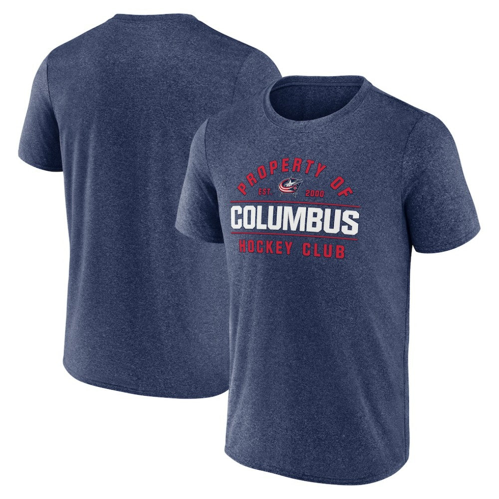 Columbus Blue Jackets Fanatics Property Of T-Shirt - Heather Navy | Fanatics Lifestyle