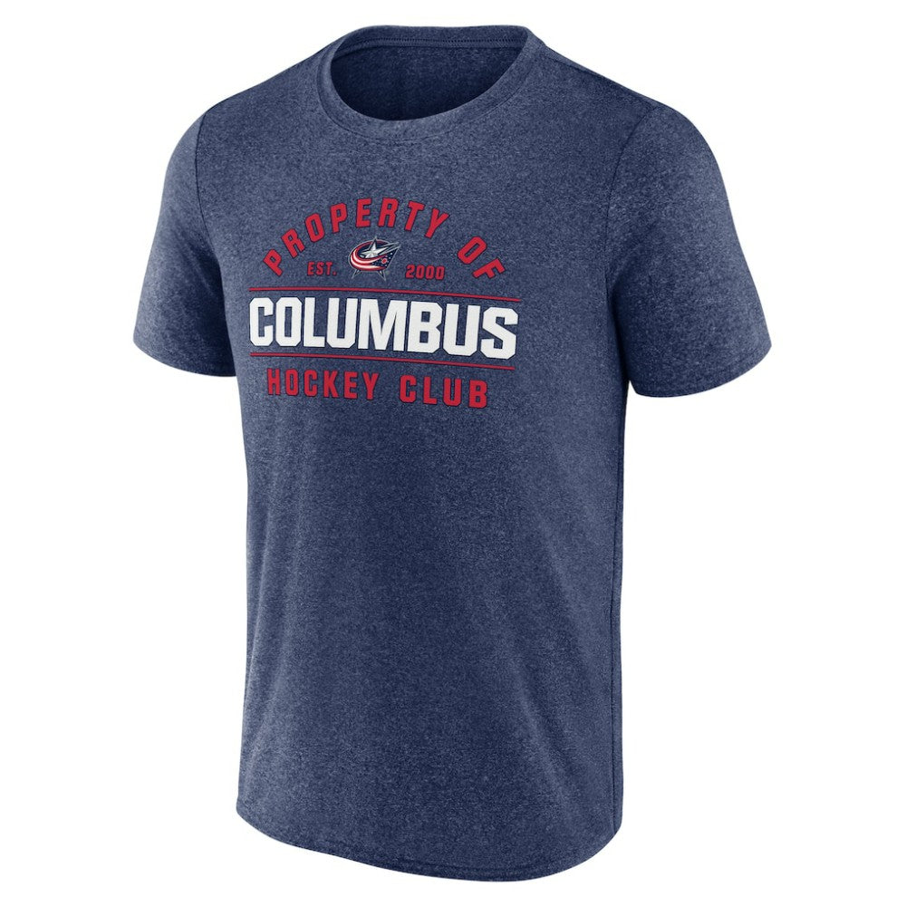 Columbus Blue Jackets Fanatics Property Of T-Shirt - Heather Navy | Fanatics Lifestyle