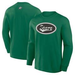 Dallas Stars Fanatics Rewind Long Sleeve T-Shirt - Kelly Green | Fanatics Lifestyle