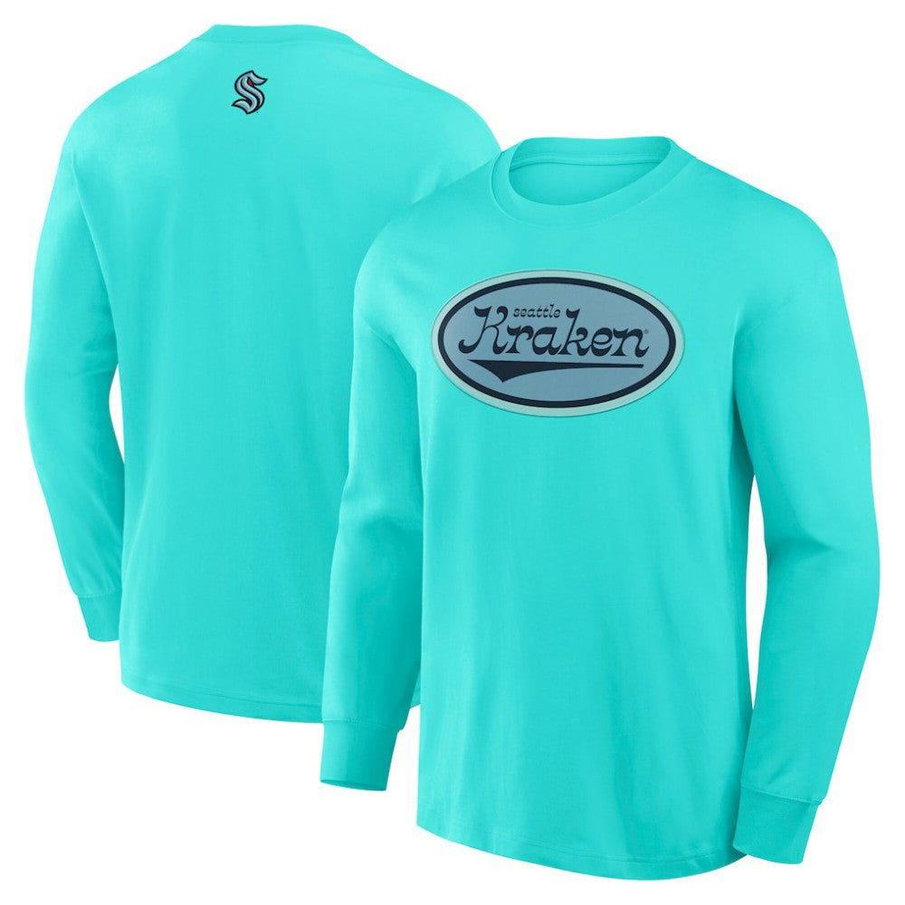 Seattle Kraken Fanatics Rewind Long Sleeve T-Shirt - Light Blue | Fanatics discount