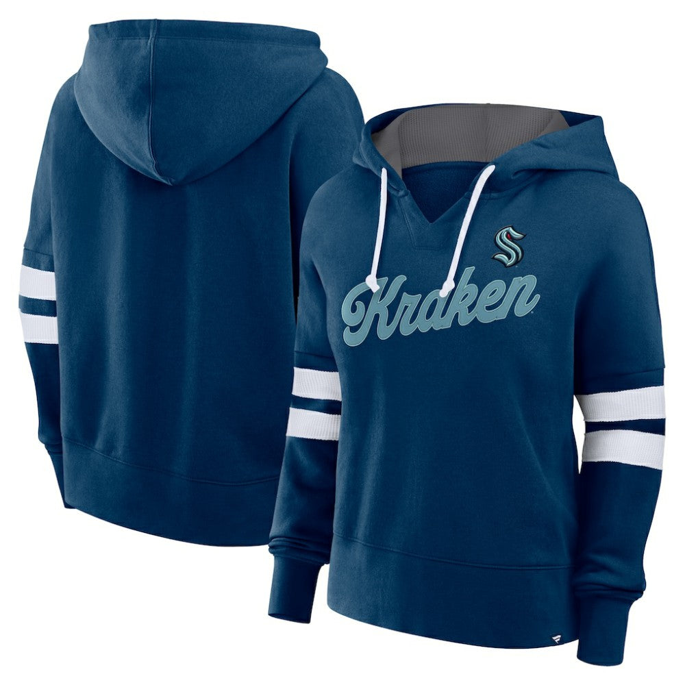 Seattle Kraken Fanatics Women's Oversized Seize Pullover Hoodie - Deep Sea Blue | Fanatics online