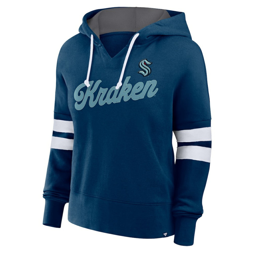 Seattle Kraken Fanatics Women's Oversized Seize Pullover Hoodie - Deep Sea Blue | Fanatics online