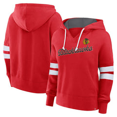 Chicago Blackhawks Fanatics Women's Oversized Seize Pullover Hoodie - Red | Fanatics online