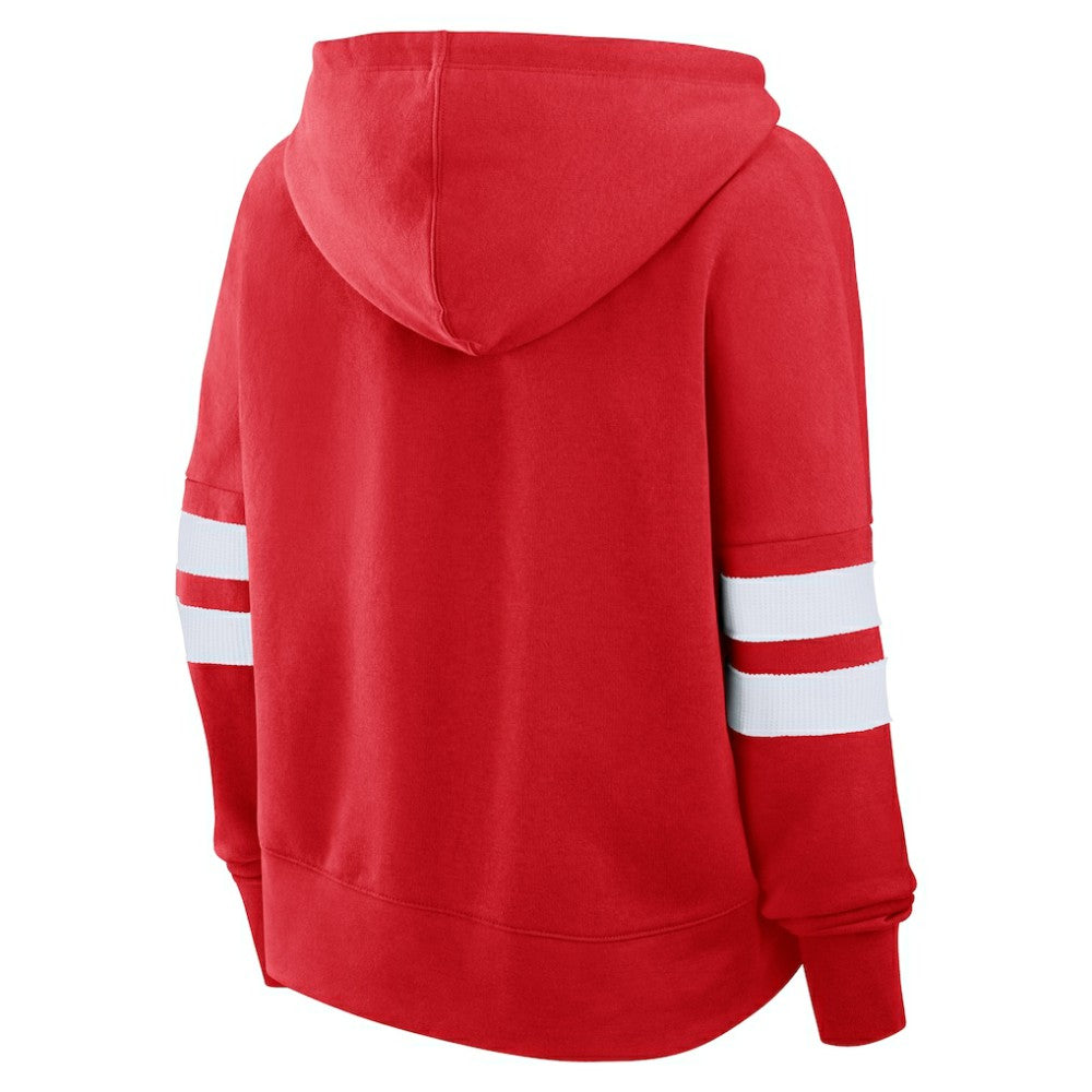 Chicago Blackhawks Fanatics Women's Oversized Seize Pullover Hoodie - Red | Fanatics online