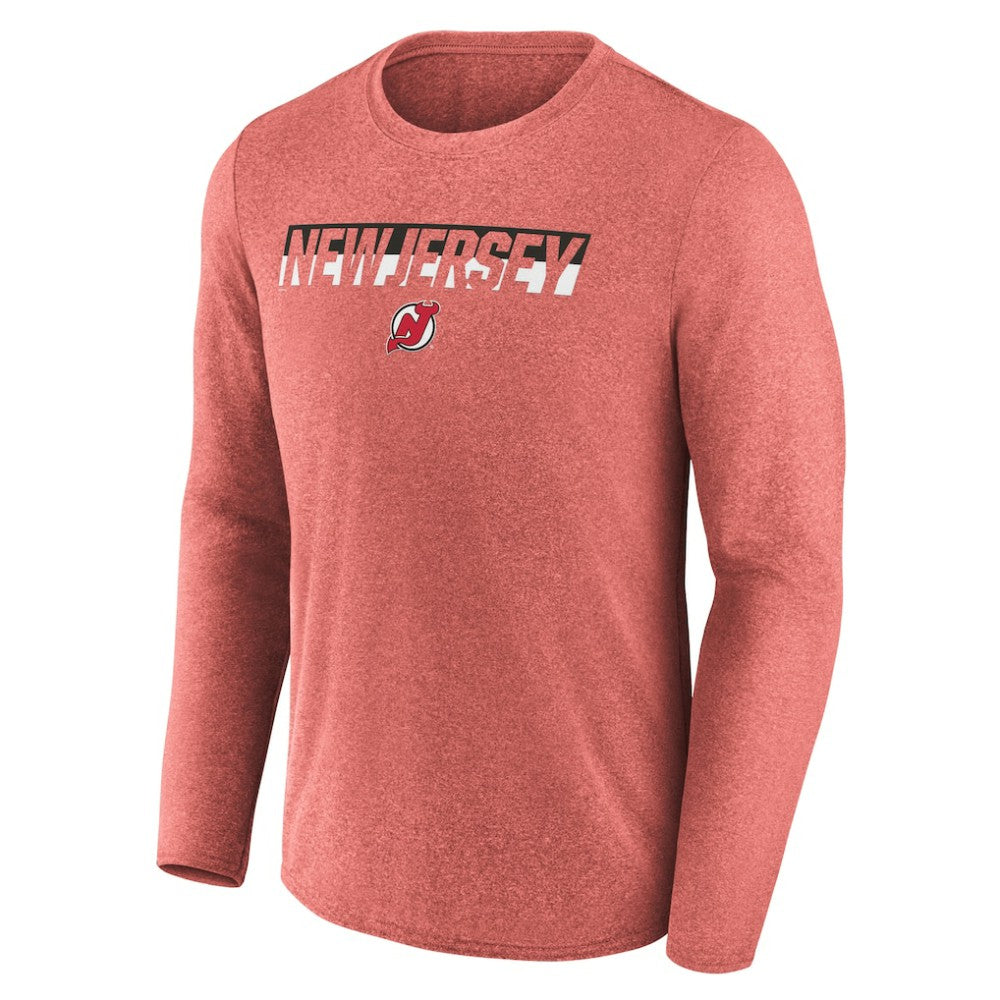 New Jersey Devils Fanatics Transition Long Sleeve T-Shirt - Heather Red | Fanatics on sale