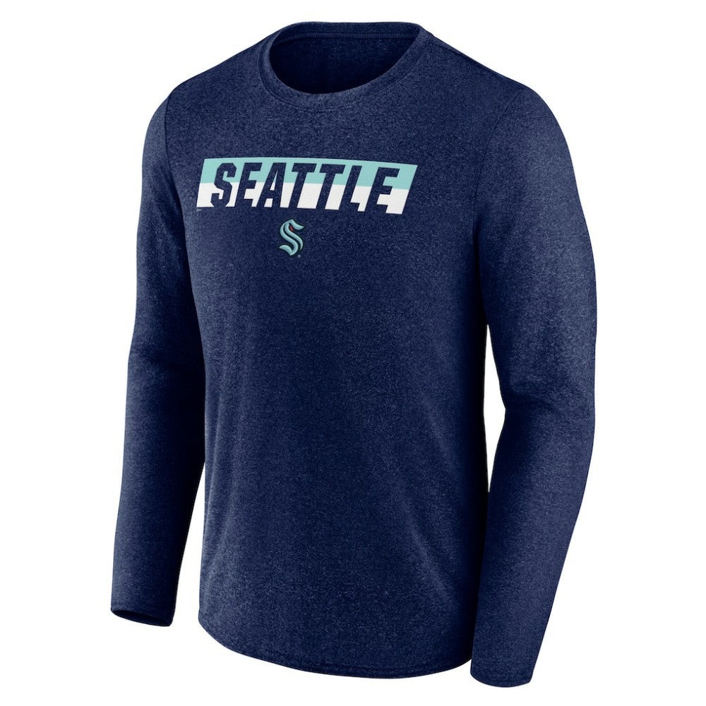 Seattle Kraken Fanatics Transition Long Sleeve T-Shirt - Heather Navy | Fanatics sale