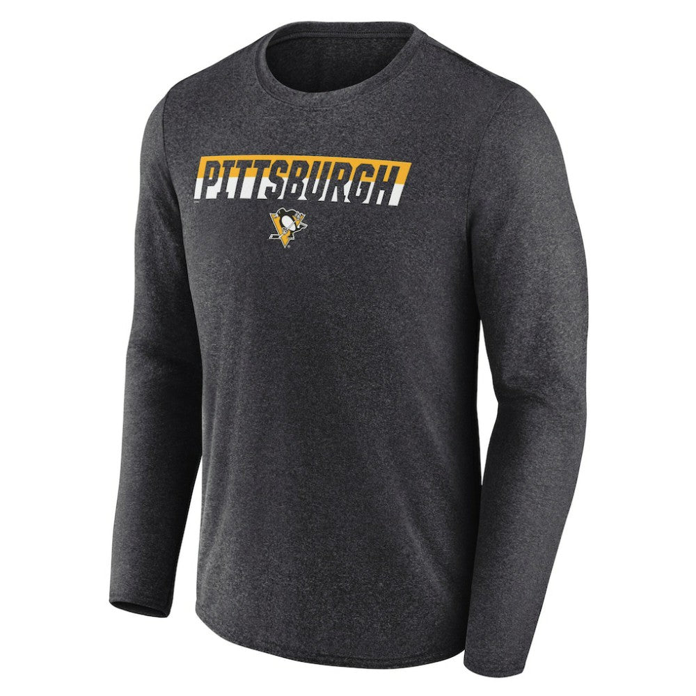 Pittsburgh Penguins Fanatics Transition Long Sleeve T-Shirt - Heather Charcoal | Fanatics on sale