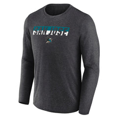 San Jose Sharks Fanatics Transition Long Sleeve T-Shirt - Heather Charcoal | Fanatics Clearance