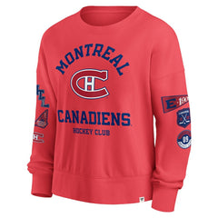 Montreal Canadiens Fanatics Women's Oversized Vintage Go Team Pullover Sweatshirt - Red | Fanatics online