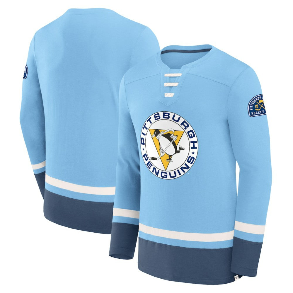 Pittsburgh Penguins Fanatics Vintage High Point Long Sleeve T-Shirt - Light Blue | Fanatics online