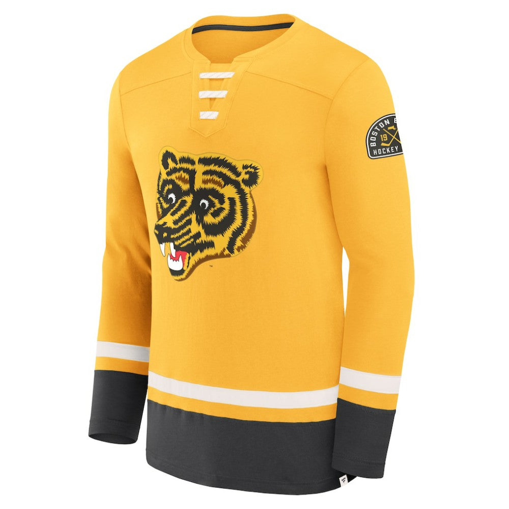Boston Bruins Fanatics Vintage High Point Long Sleeve T-Shirt - Gold | Fanatics sale