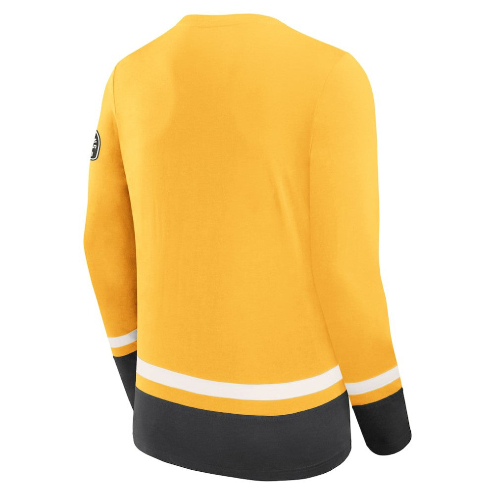 Boston Bruins Fanatics Vintage High Point Long Sleeve T-Shirt - Gold | Fanatics sale