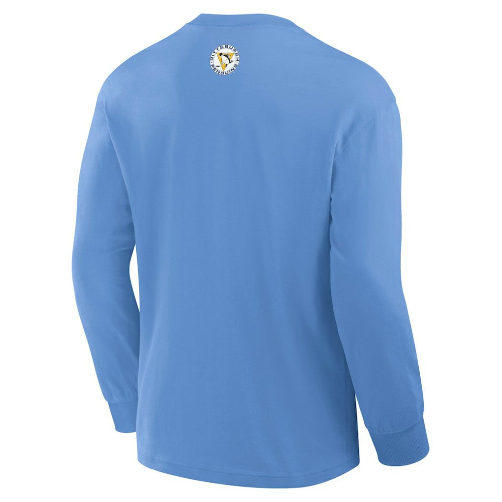 Pittsburgh Penguins Fanatics Vintage Rewind Long Sleeve T-Shirt - Light Blue | Fanatics discount