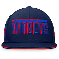 New York Rangers Fanatics Fundamental Gino Stack Snapback Hat - Blue | Fanatics discount