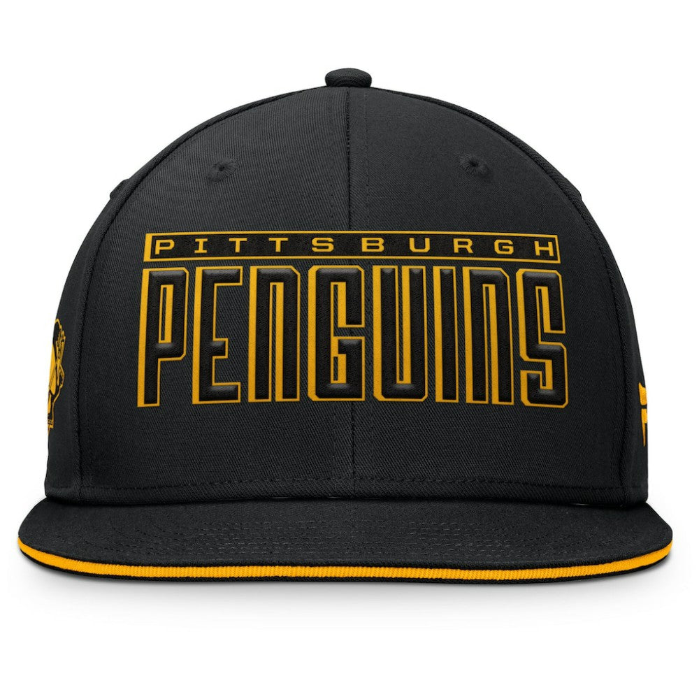 Pittsburgh Penguins Fanatics Fundamental Gino Stack Snapback Hat - Black | Fanatics on sale