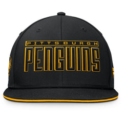 Pittsburgh Penguins Fanatics Fundamental Gino Stack Snapback Hat - Black | Fanatics on sale