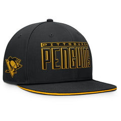 Pittsburgh Penguins Fanatics Fundamental Gino Stack Snapback Hat - Black | Fanatics on sale