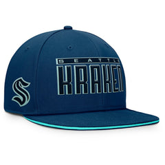 Seattle Kraken Fanatics Fundamental Gino Stack Snapback Hat - Navy | Fanatics discount