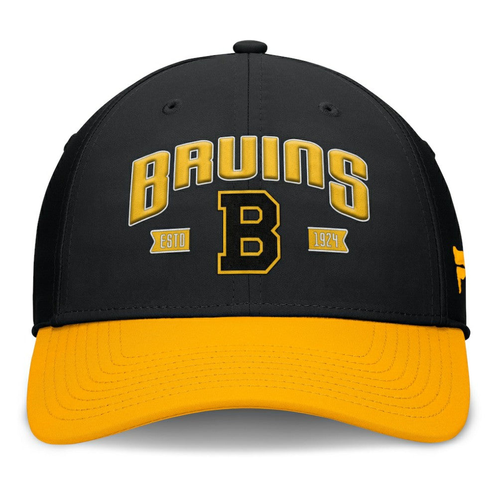 Boston Bruins Fanatics Heritage Captain Flex Hat - Black/Gold | Fanatics Lifestyle