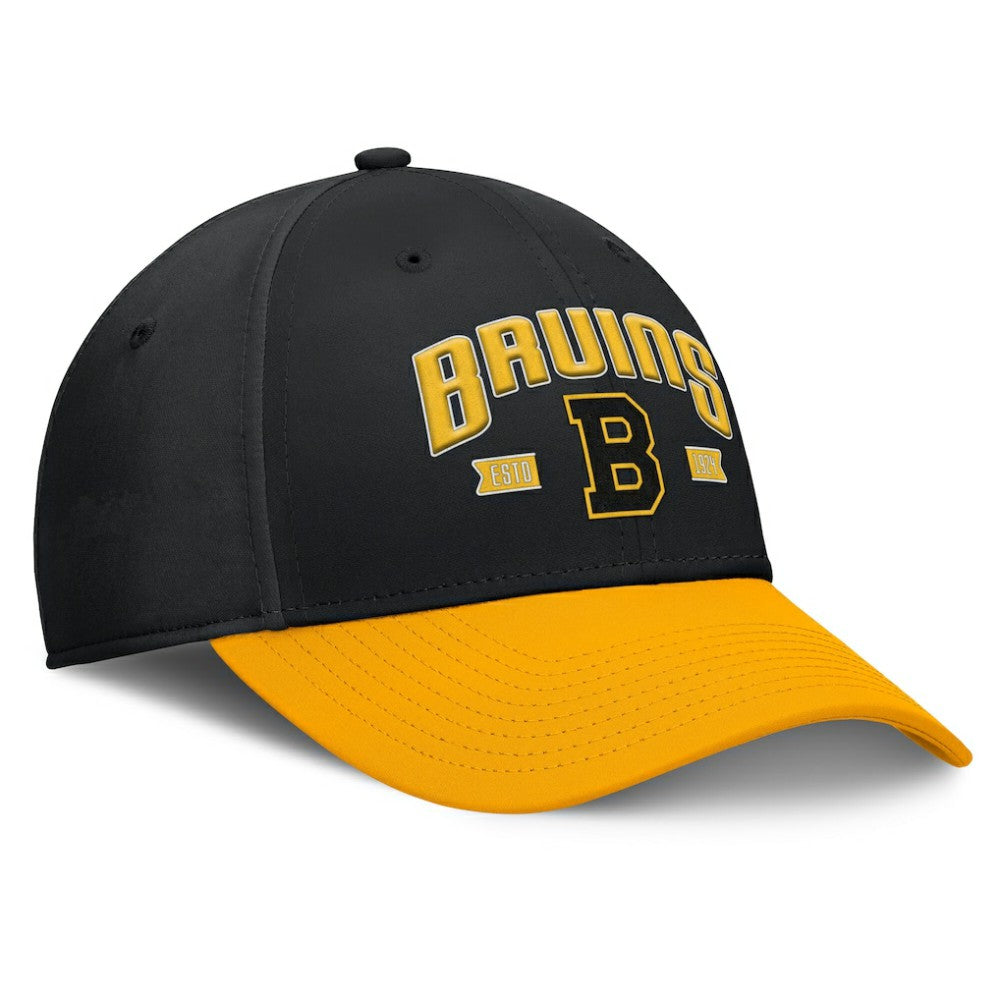 Boston Bruins Fanatics Heritage Captain Flex Hat - Black/Gold | Fanatics Lifestyle