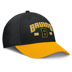 Boston Bruins Fanatics Heritage Captain Flex Hat - Black/Gold | Fanatics Lifestyle