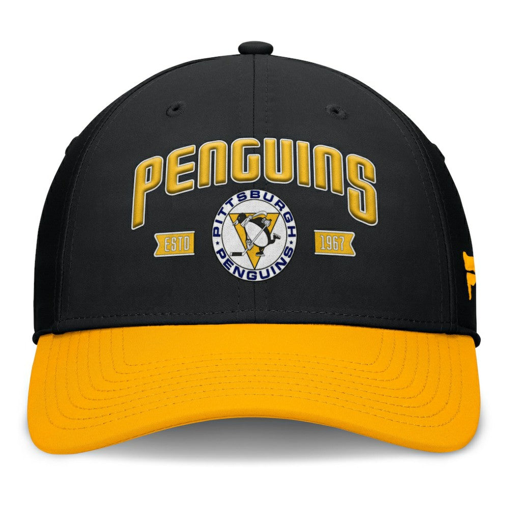 Pittsburgh Penguins Fanatics Heritage Captain Flex Hat - Black/Gold | Fanatics online