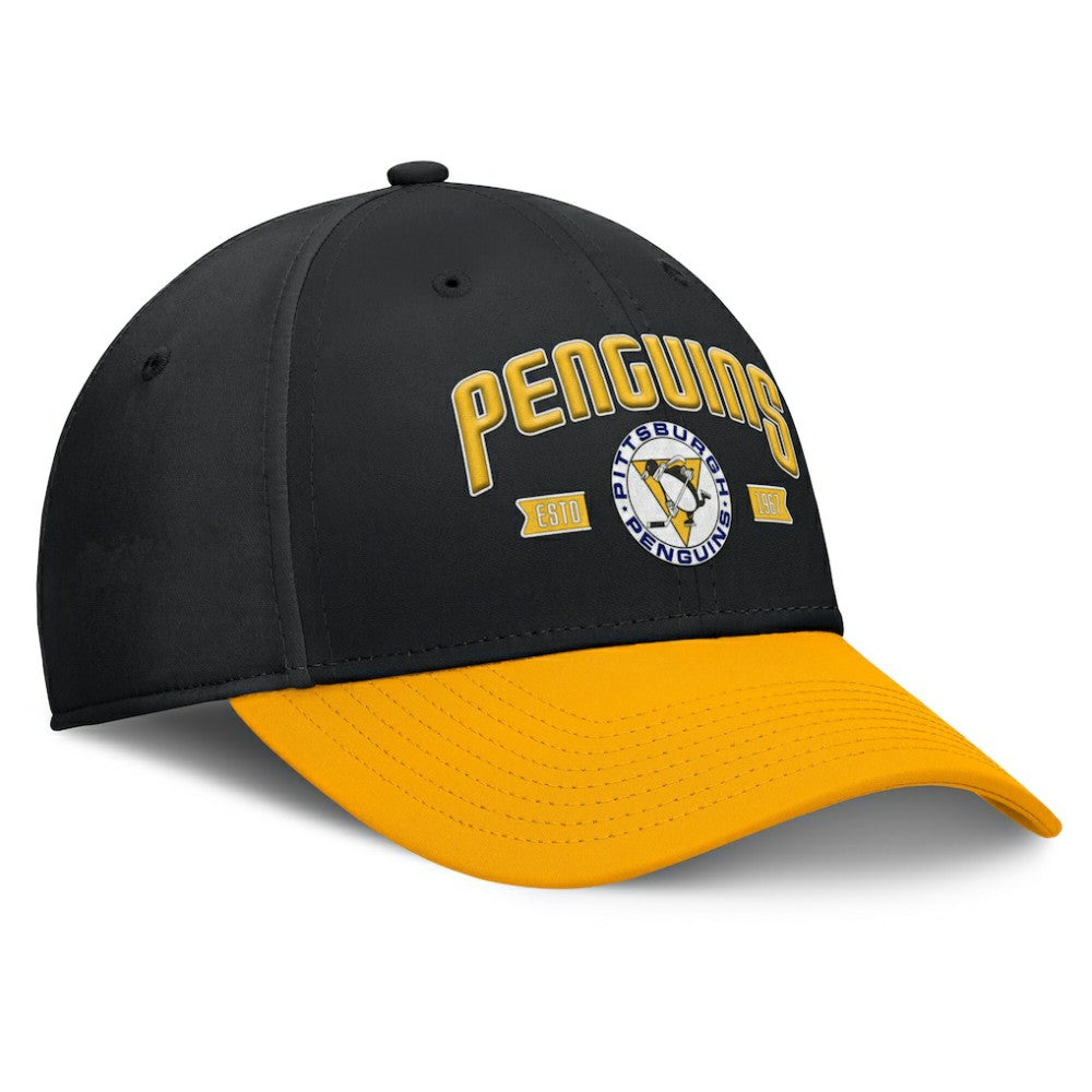 Pittsburgh Penguins Fanatics Heritage Captain Flex Hat - Black/Gold | Fanatics online