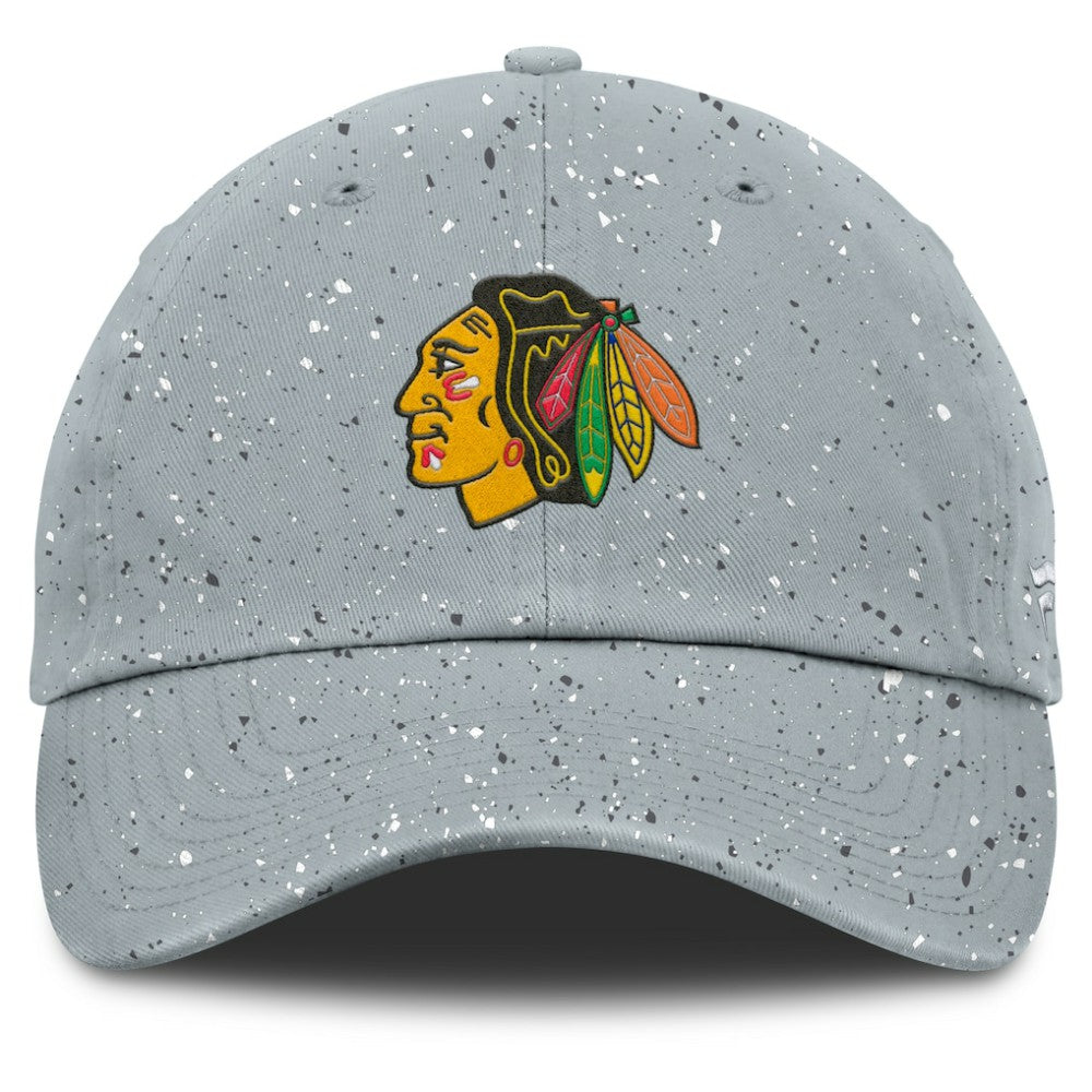 Chicago Blackhawks Fanatics Women's Heritage Snow Day Speckle Adjustable Hat - Gray | Fanatics discount