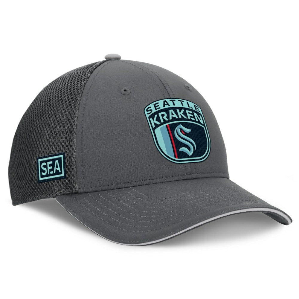 Seattle Kraken Fanatics Authentic Pro Home Ice Trucker Adjustable Hat - Gray | Fanatics online