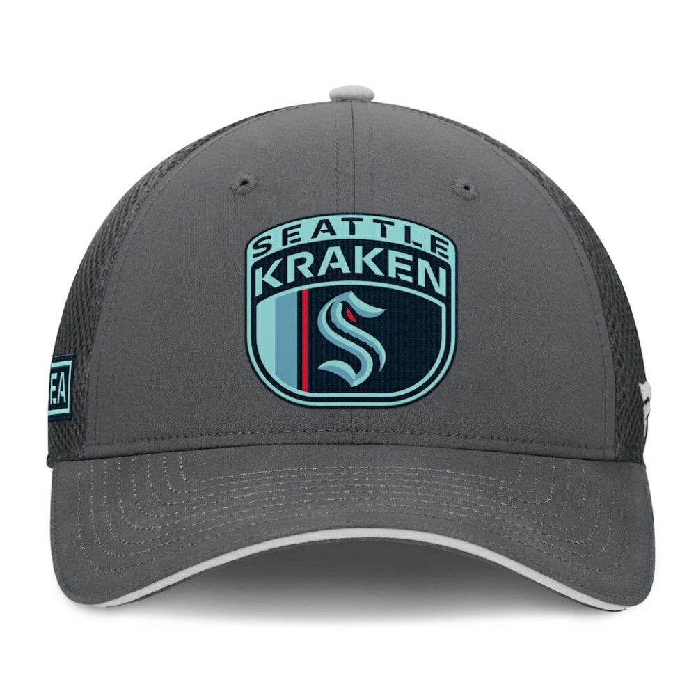 Seattle Kraken Fanatics Authentic Pro Home Ice Trucker Adjustable Hat - Gray | Fanatics online