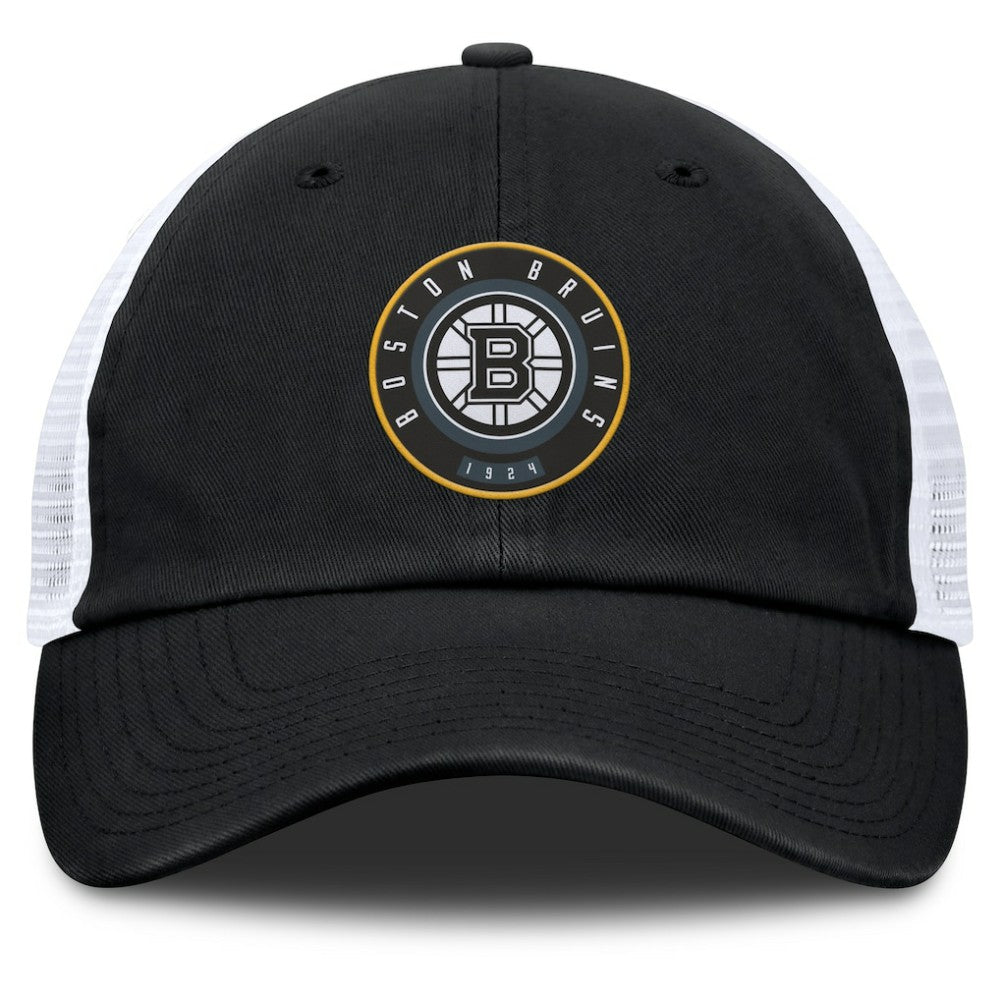 Boston Bruins Fanatics Averie Trucker Adjustable Hat - Black/White | Fanatics on sale