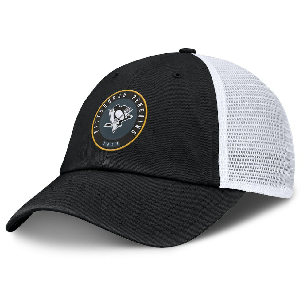 Pittsburgh Penguins Fanatics Averie Trucker Adjustable Hat - Black/White | Fanatics online
