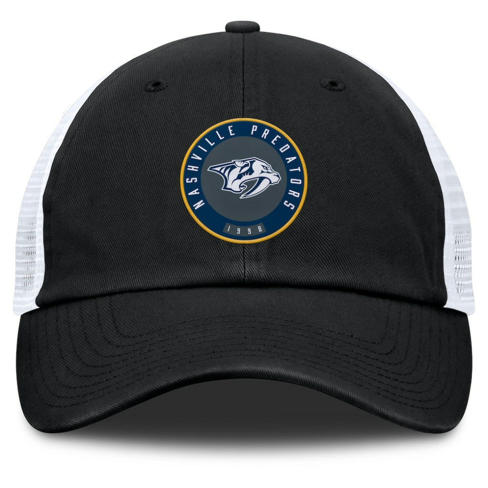 Nashville Predators Fanatics Averie Trucker Adjustable Hat - Black/White | Fanatics near me