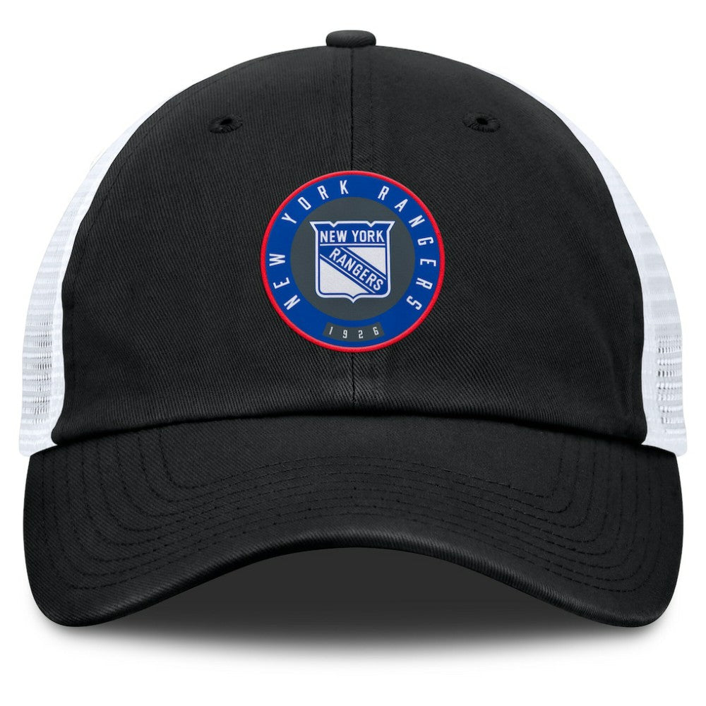 New York Rangers Fanatics Averie Trucker Adjustable Hat - Black/Gray | Fanatics near me