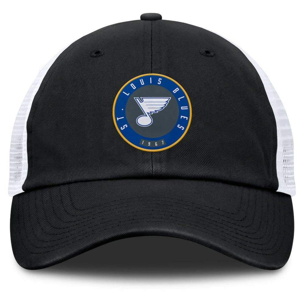 St. Louis Blues Fanatics Averie Trucker Adjustable Hat - Black/White | Fanatics near me